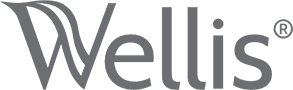 Elegant logo of Wellis, content marketing partner of Marketing Puzzle. Europe's leading manufacturer produces premium hot tubs and sanitary ware.